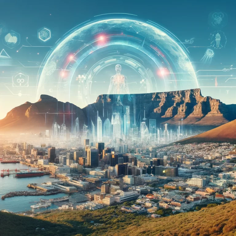 Cape Town skyline with a futuristic overlay - orthopaedic surgery